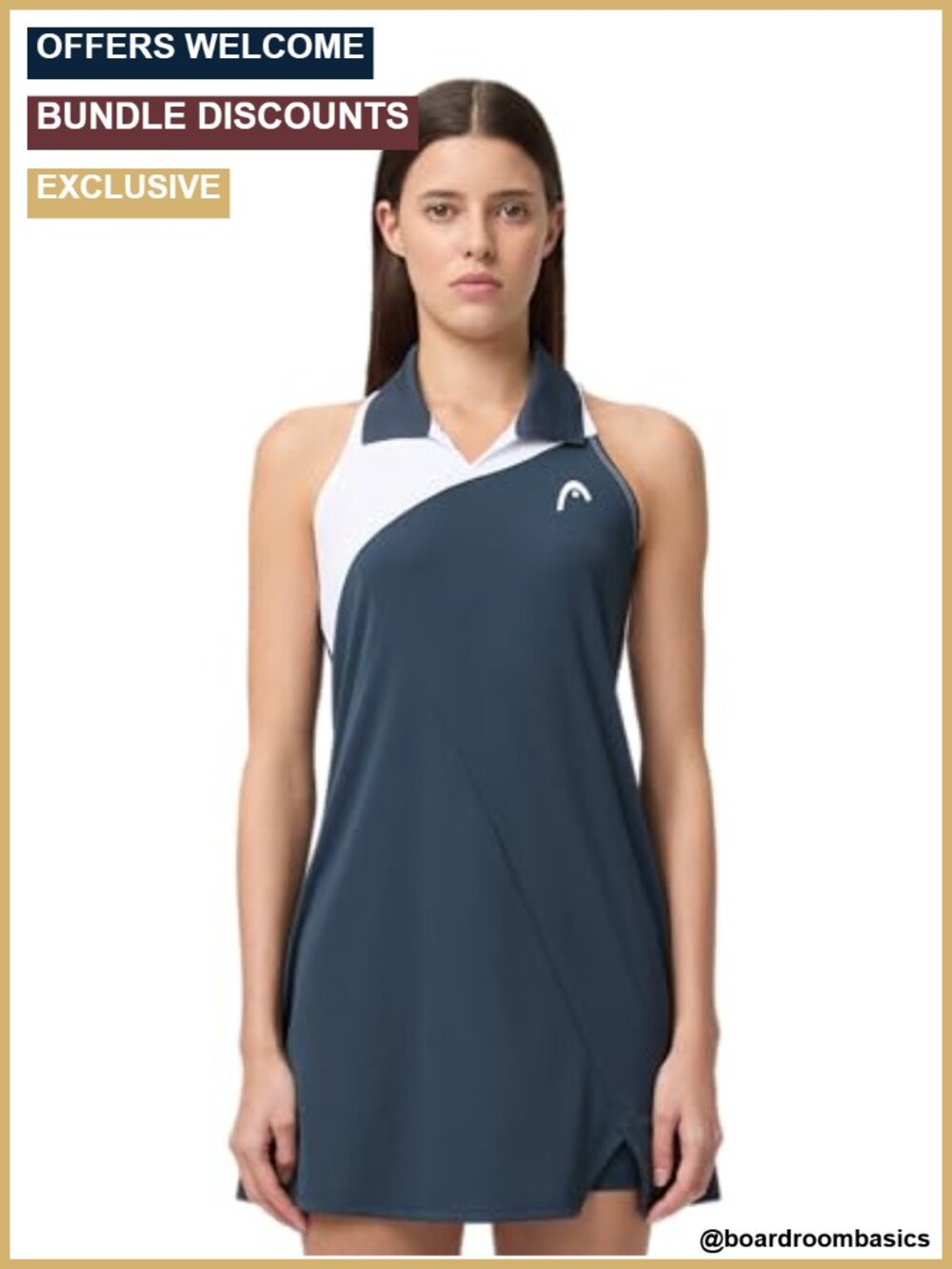 HEAD Women's Spirit Dress Active Tennis Dress with Built-in Shorts
